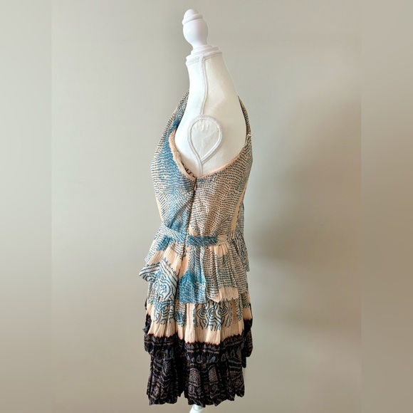 Ulla Johnson Leah Dress Moonstone One-Shoulder Ruffle Tiered Mini Size 4 - Picture 3 of 6